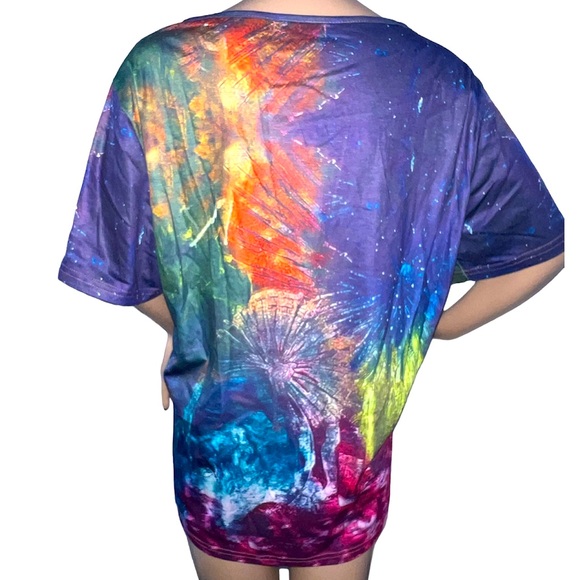 MISSLOOK | 3XL TIE DYE SHORT SLEEVE TOP - Picture 4 of 7